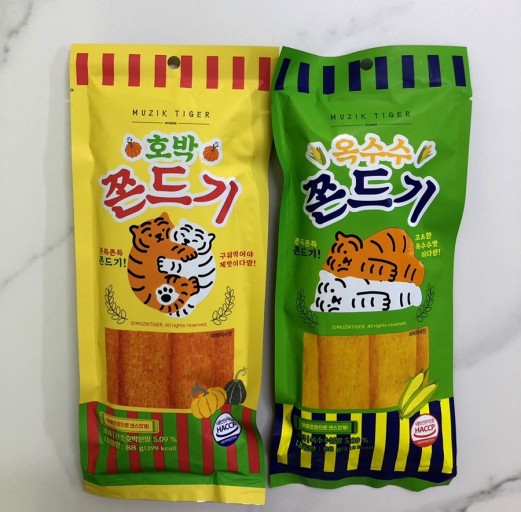 Korean Chewy Snack, Pumpkin + Corn Jjondigi 88g 2packs, 한국간식, 쫀디기, 다이어트